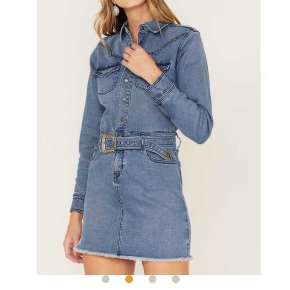Idyllwind Belted Western Denim Dress